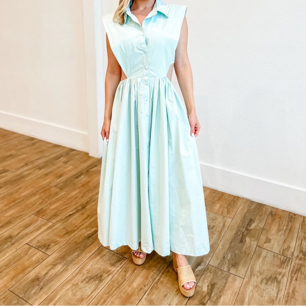 New Galveston Elegant Sleeveless Mint Dress